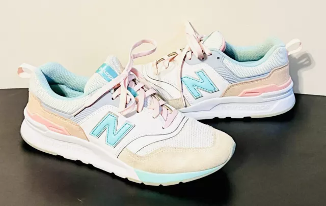 RARE New Balance 997 Cw997hba Womens 8.5 Spring Pastel Pink Turquoise White