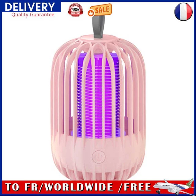 Pest Control Lights LED Bug Trap Mute Luring Mosquito Killer Lamp (Pink)