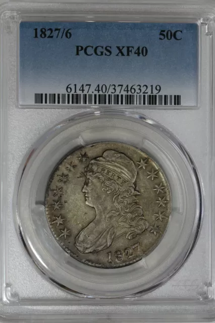 1827/6   PCGS XF40  1800's Capped Bust Half Dollar, Bust