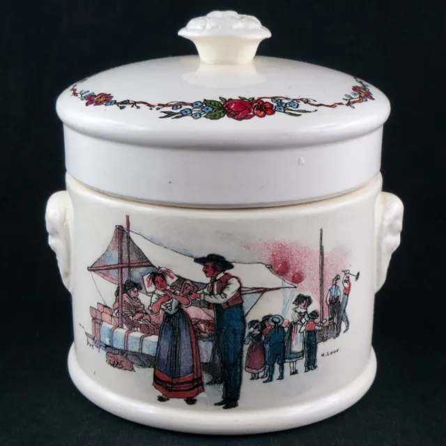 "POT À FOIE GRAS" Faïence SARREGUEMINES OBERNAI H.Loux, Alsace/french ceramic...