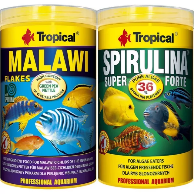 Tropical  1 L Spirulina Forte 36 % + 1 L Tropical Malawi Flocken