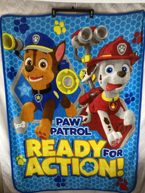 Manta de lana Paw Patrol 58x44 Nickelodeon 2015 excelente estado