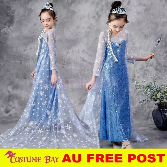 New Release Girls Frozen 2 Princess Anna Elsa Dress Birthday Party Costume Tutu