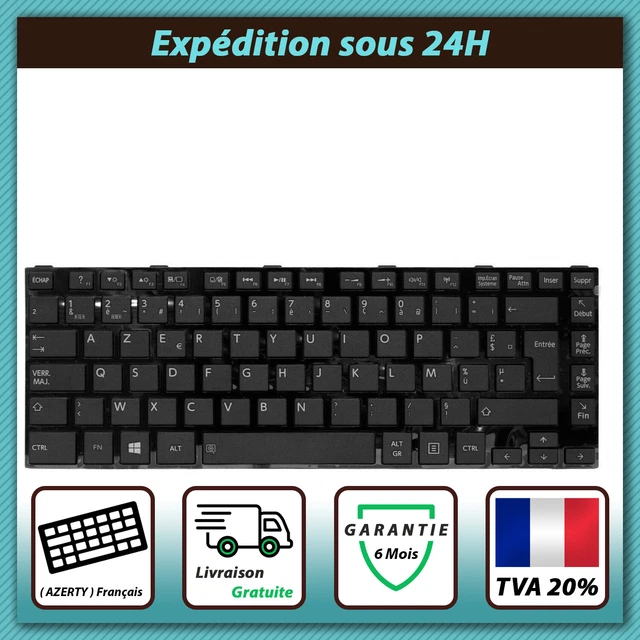 Clavier AZERTY Original Toshiba – Pour Satellite L870 (L870-19N, L870D-10L, Etc.), Neuf