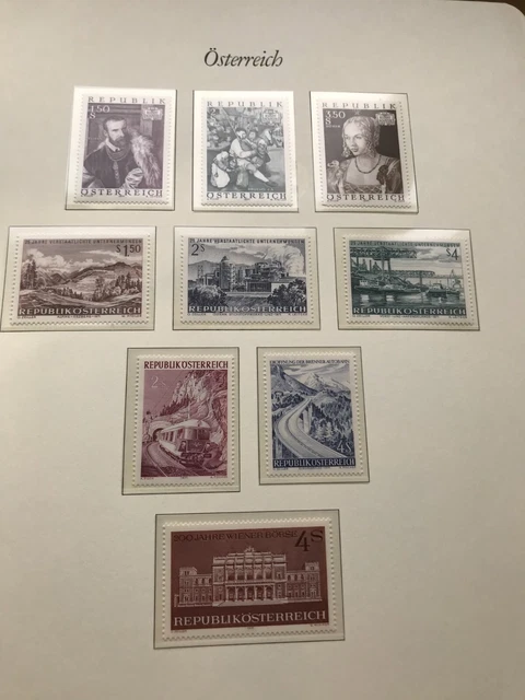 Briefmarkensammlung Österreich postfrisch, Jahrgänge 1970 - 1986 im Borek Album