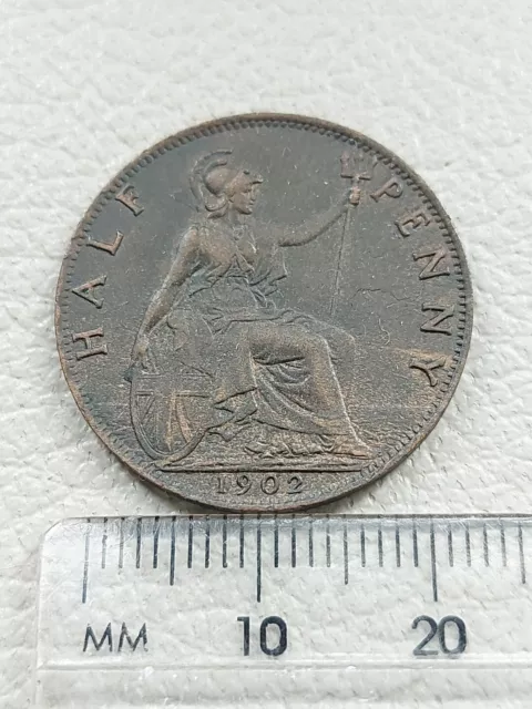 A 1902 Edward VII Half Penny Coin