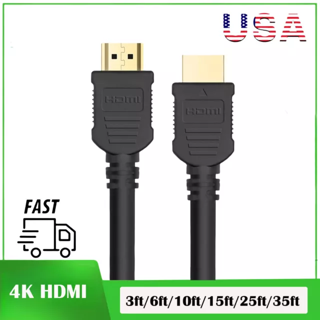 4K HDMI Cable/Cord high speed  with ethernet 3 6 10 15 25 35ft for PC