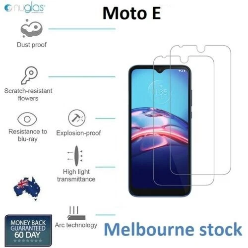 2x Nuglas Moto E Tempered Glass Screen Protector MOTOROLA