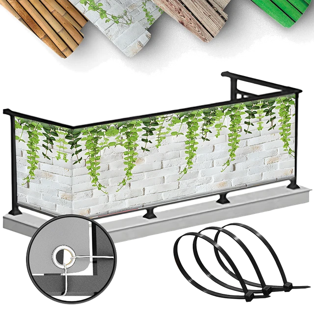 Telo Frangivista Per Recinzione E Balcone, 110x1000 Cm, Protezione UV E Privacy, Con Occhielli In Acciaio E Corda, Colore Crema