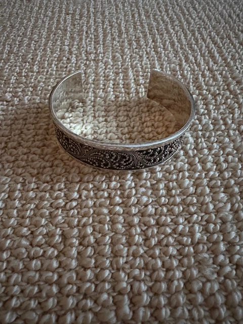 Womens Lois Hill Scroll Filligree Cuff Bracelet, Gently Used