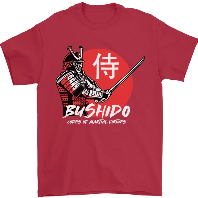 T-shirt da uomo Bushido Samurai Warrior Sword Ronin MMA cotone Gildan 10