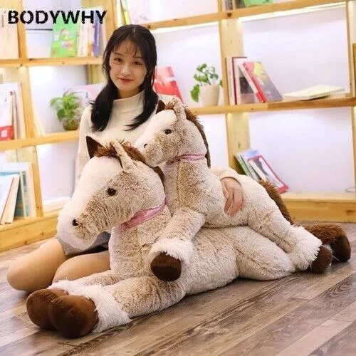 120cm Plush Horse Toy Big Size Stuffed Animal Doll Home Decor Kids Gift