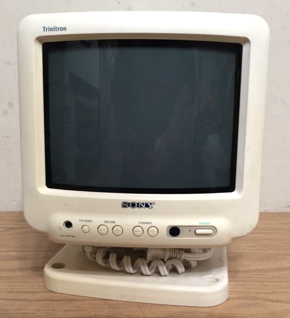 VINTAGE SONY TRINITRON Color TV KV-9PT40 w/ Stand & Remote Tested Retro ...