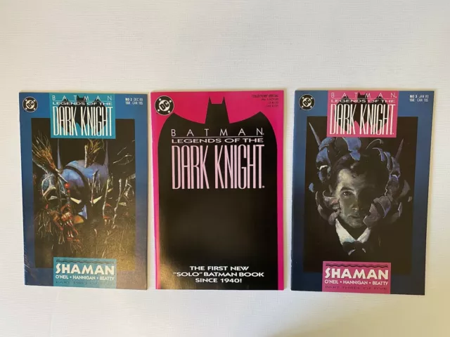 Batman: Legends of the Dark Knight #1-3 in VF/NM — The First 3 Issues, 1989-90