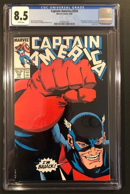 Captain America #354 CGC 8.5, 1st Appearance of Marvel Man (Quasar) 6/89