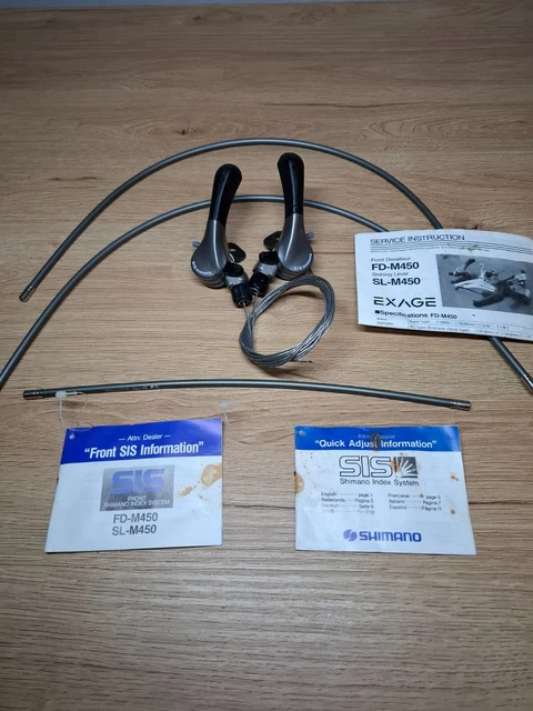 Pièces de vélo rétro neuves dans leur boîte Shimano SIS jeu de