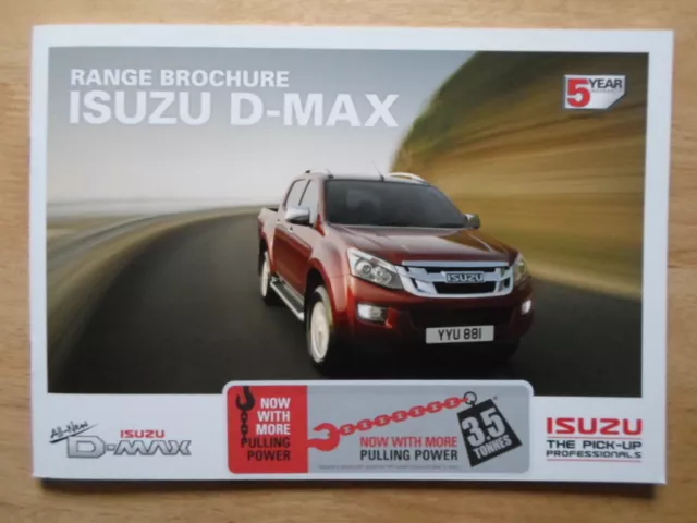 ISUZU D MAX Range orig 2012 UK Mkt Full 22pp Glossy Sales Brochure