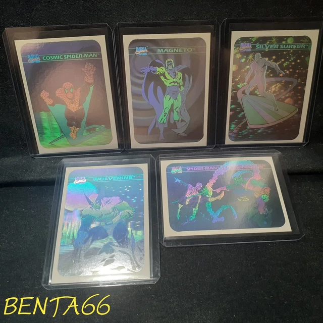 1990 Marvel Universe Series 1 🔥 Complete Hologram Insert Card Set MH1-MH5 Impel