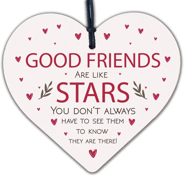 Friends Like Stars Plakette Best Friend Plakette graviert Herz Dankeschön Geschenk