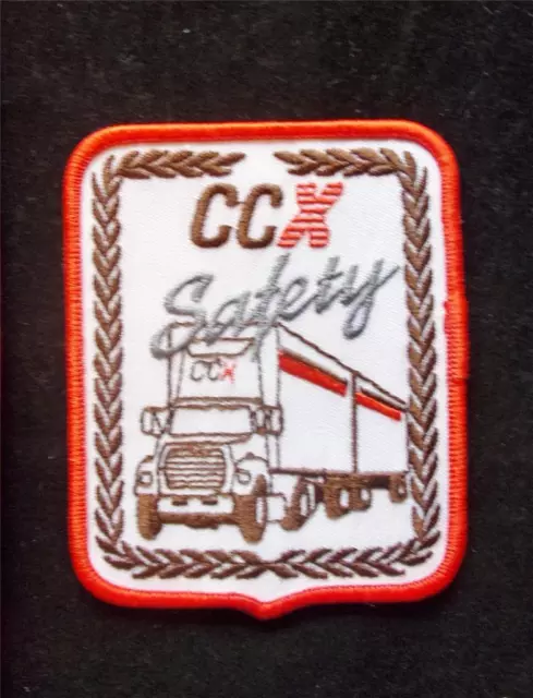 (1) VINTAGE 1990's : CCX Safety FREIGHT Trucking Company Trucker Patch (new)