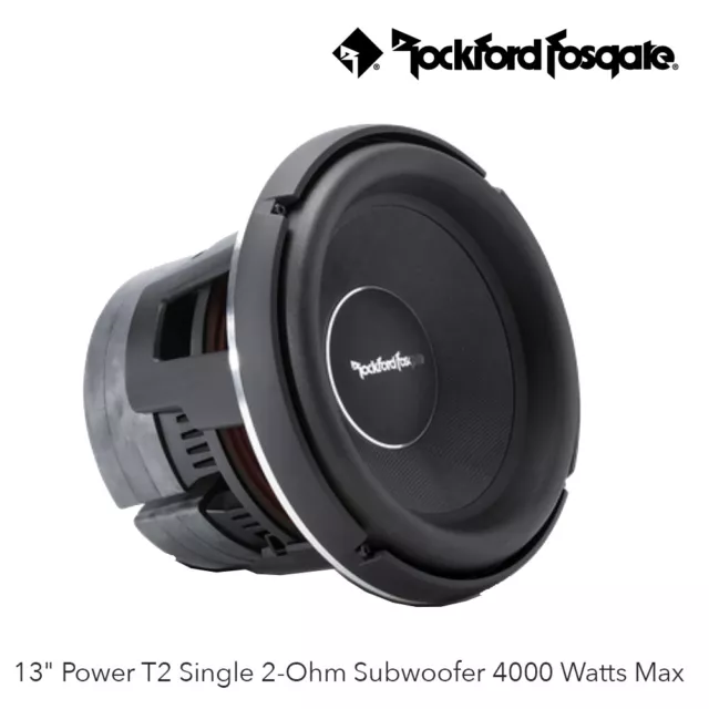 Rockford Fosgate T2S2-13 - 13" Power T2 Single 2-Ohm Subwoofer 4000W Max Power