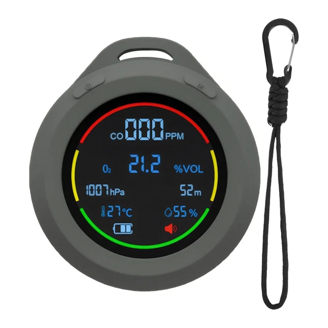 6 IN 1 CO CO2 Air Quality Monitor Rechargeable Portable Gas Detector ...
