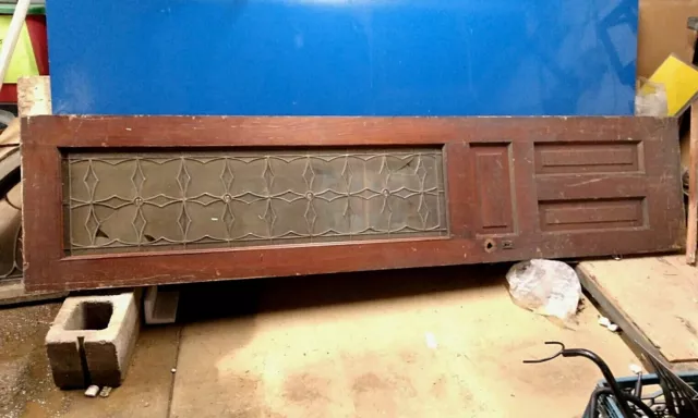 Antique Stained Glass Tall door - Colorless glass - 95-3/8x21-3/4x1-3/4"