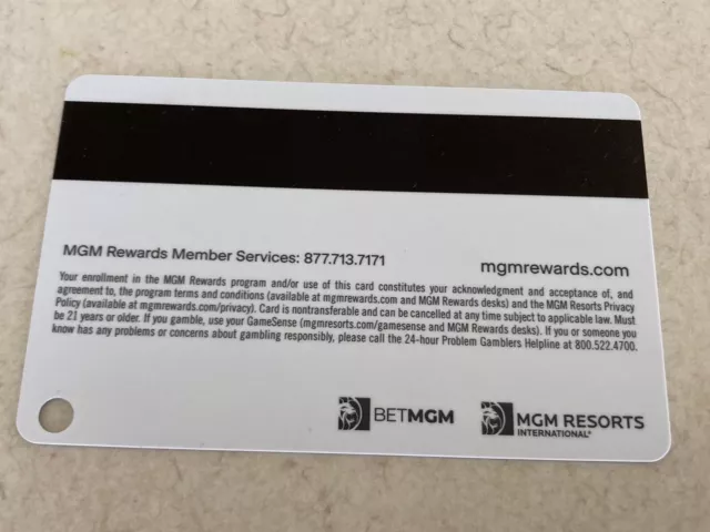 Mlife Mgm Rewards Platinum Slot Players Card Blank No Name 2