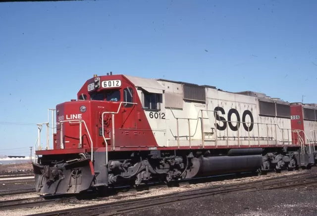 SOO LINE Railroad Train Locomotive 6012 KANSAS CITY MO Original 1989 Photo Slide