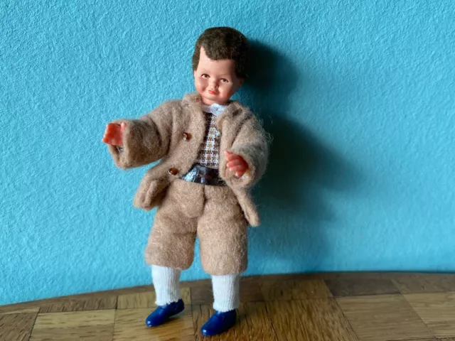 Junge Caco Biegepuppe Puppe Puppenstube Puppenhaus 1:12 dollhouse  doll boy