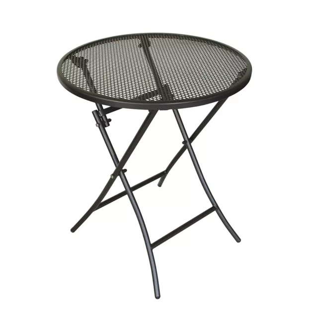 Gartentisch Metalltisch Bistrotisch Gartenmöbel Tisch RIVO 60cm  grau 2. WAHL