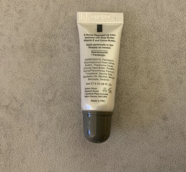 SCARAMOUCHE + FANDANGO Lip Balm - with Shea Butter, Vitamin E and Cocoa