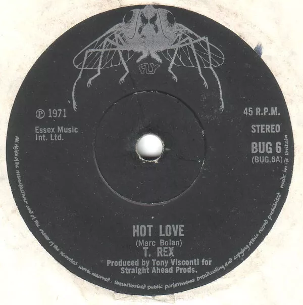 T. Rex - Hot Love (7", Single, RP, Bla)