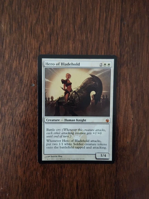 MTG Hero of Bladehold / Mirrodin Besieged Mythic Rare NM Condition Card