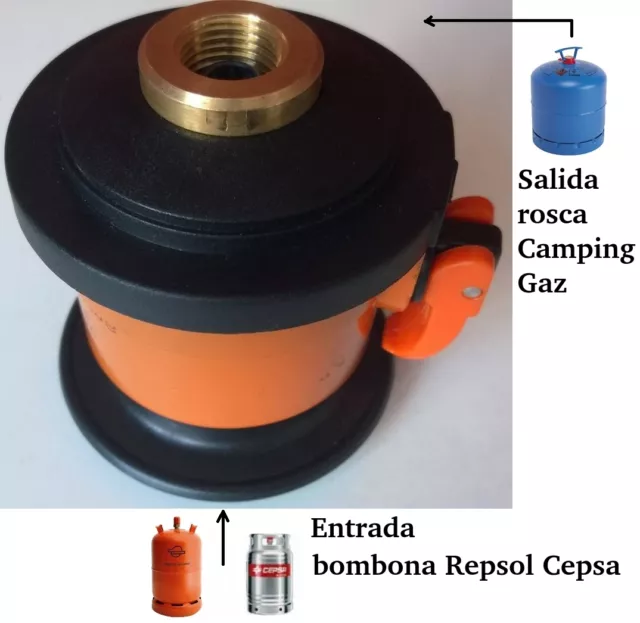 ADAPTADOR DE CONECTOR DE MINI BOMBONA CAMPING A CONECTOR BOTE DE GAS