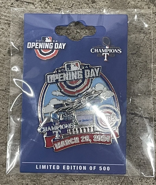 2024 TEXAS RANGERS Opening Day Pin Chicago Cubs March 28, 2024 24.99
