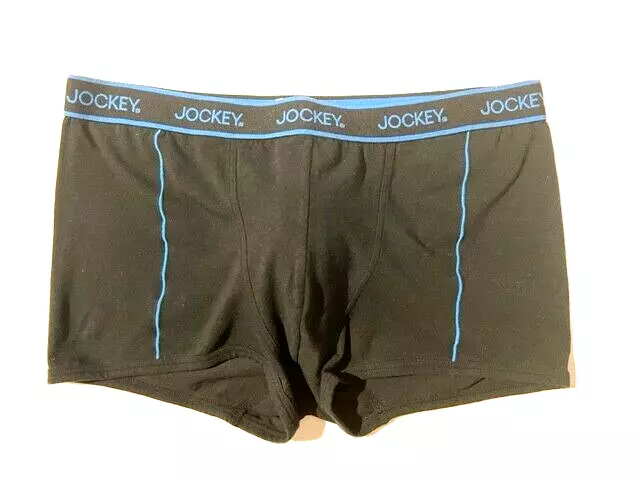 New JOCKEY Black Soft Cotton Tencel  Pouch Boxer Trunk Brief Underwear sz L