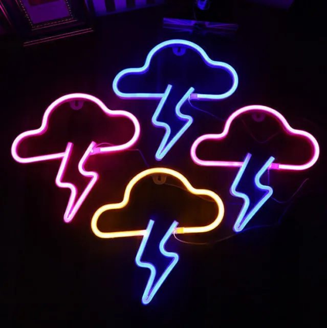 Nuvola USB creativa con flash luce al neon casa decorazione desktop ornamenti LED