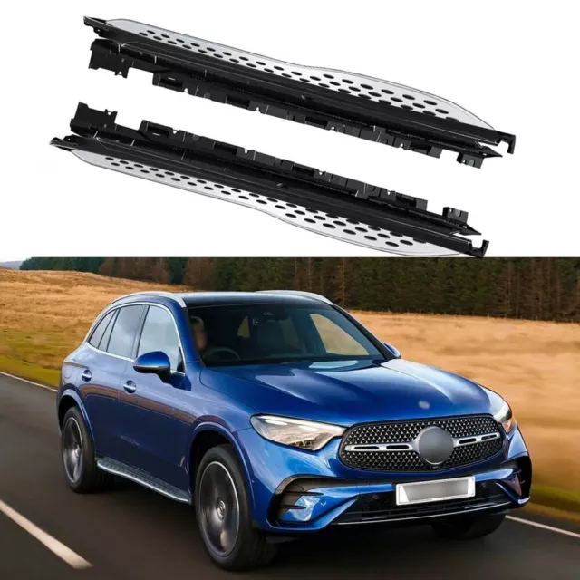 2P FOR MERCEDES benz GLC GLC300 2023 2024 Running Boards Side Step nerf bars  $299.99 - PicClick