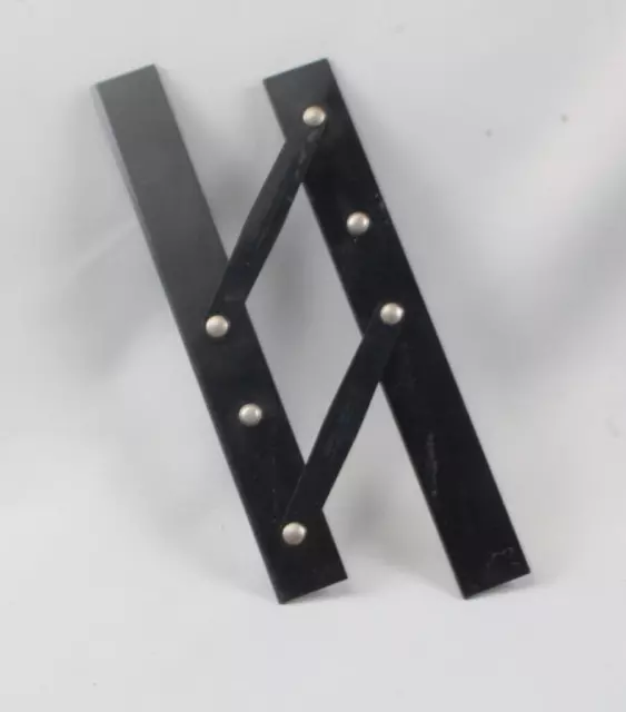 Vintage C-Thru Ruler Co, Conn, USA Black Bakelite Parallel Rule Ruler 12"  #CL69