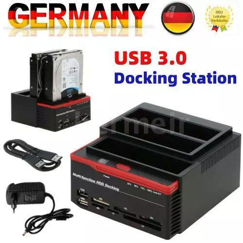 2.5/3.5'' Dual SATA Externe 6TB HDD Festplatte HUB Docking Station USB 3.0 HUB