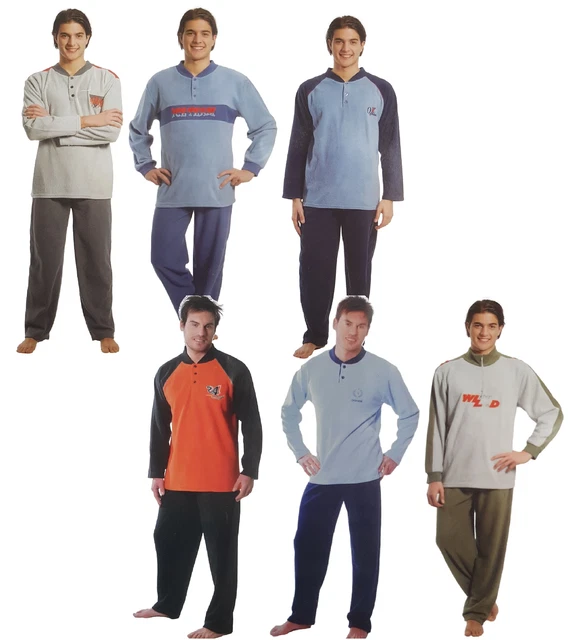 Pigiama Uomo Primaverile Cotone - Maglia Manica Lunga E Pantalone - Foto 3