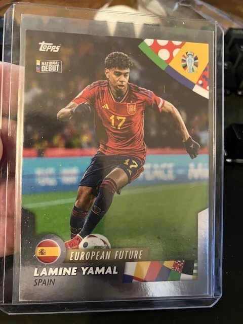 CARTA LAMINE YAMAL Rookie Topps Euro 2024 Jose Mourinho Platino Curatod