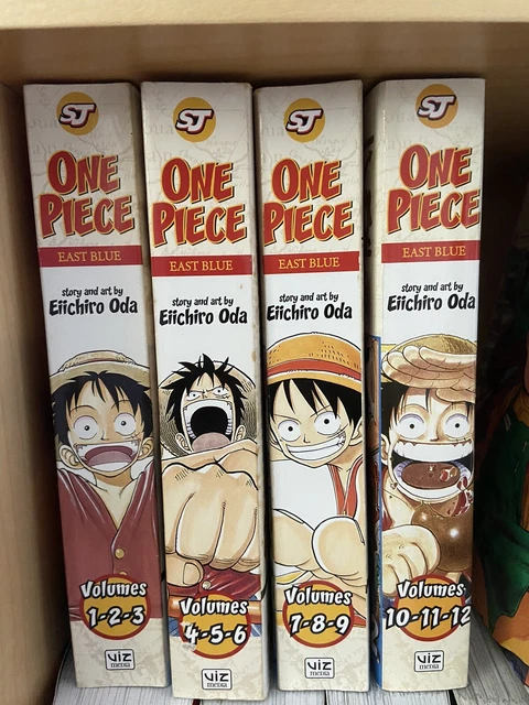 ONE PIECE ( 3 in 1 book) vol 1-12 English Manga, Eiichiro Oda £39.68 ...