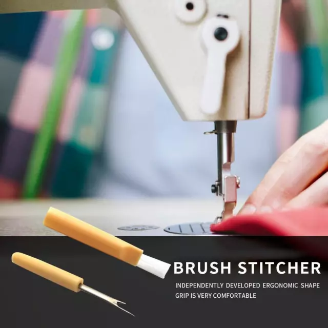 Stitch Needle Remover Thread Cutter Unpicker DIY Craft Seam Ripper with Brush