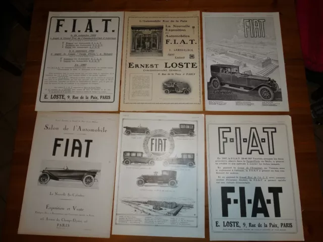 15 1900s/20s Press Advertisements Antique Cars FIAT Vans