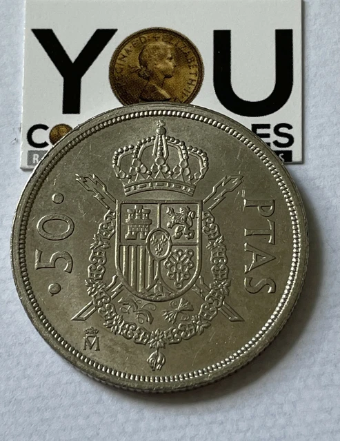 Coin - Spain - 50 Pesetas 1983 Unc - Scarce Free P&P