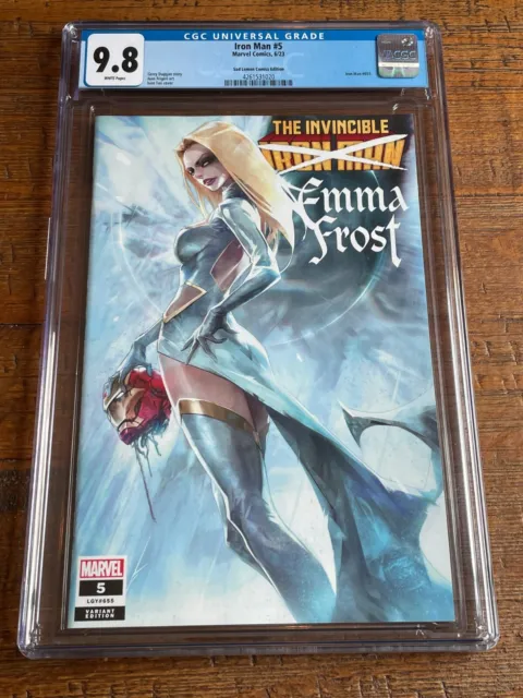 Invincible Iron Man #5 Cgc 9.8 Ivan Tao White Queen Variant Limited To 555 W Coa 2