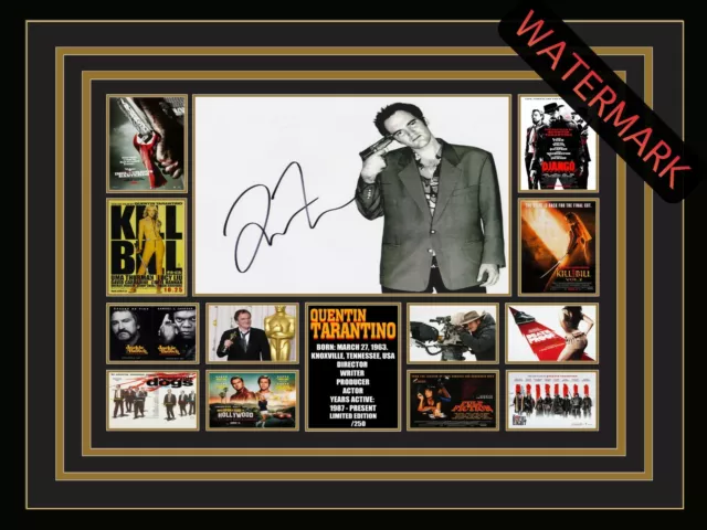 Quentin Tarantino Film Director Limited Edition Signed & Framed Memorabilia