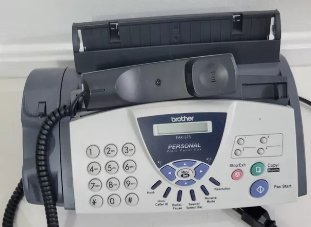 Brother FAX-575 Personal Plain Paper Fax Phone and Copier - Used 012 3